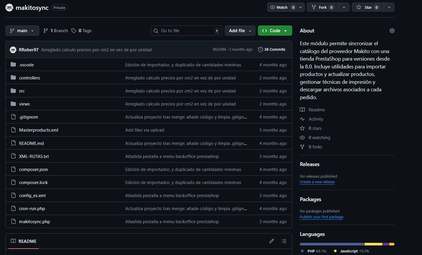 Módulo nativo dropshipping para PrestaShop (Privado)